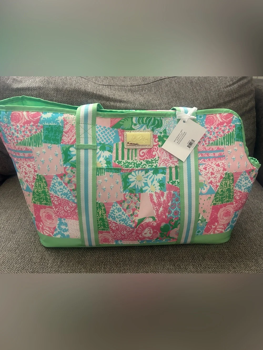 Lilly Pulitzer crazy quilt pet carrier. NWT